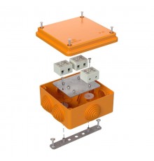 Коробка огнестойкая для о/п 40-0300-FR6.0-6 Е15-Е120 100х100х50 IP55  6p, 6.0 мм.кв. 40-0300-FR6.0-6  Промрукав