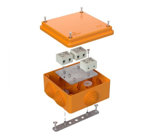 Коробка огнестойкая для о/п 40-0300-FR6.0-6 Е15-Е120 100х100х50 IP55  6p, 6.0 мм.кв. 40-0300-FR6.0-6  Промрукав