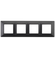14-5004-05 Рамка на 4 поста, Эра Elegance, антрацит  Б0034403  ЭРА