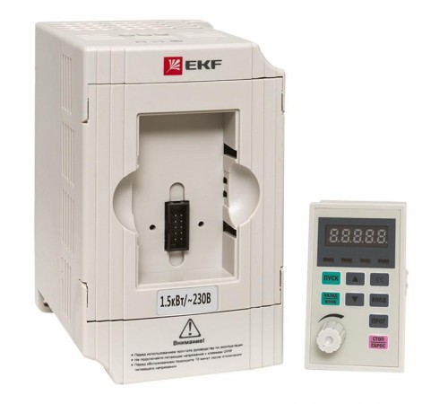 Преобразователь частоты 1,5/2,2кВт 1х230В VECTOR-100 EKF  VT100-1R5-1B  EKF