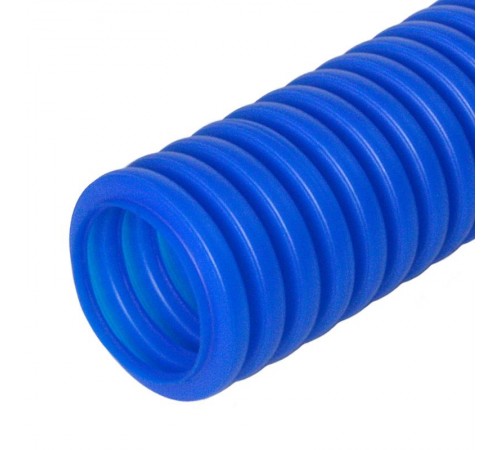 Труба гофрированная ПНД защитная для МПТ (пешель) синяя д16/10,7 (100м/5500м уп/пал)  PR02.0094  Промрукав