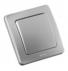 Выключатель скрытой установки, одноклавишный, цвет серебро  ВС10-311-06  HEGEL