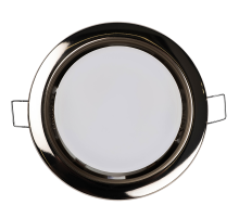 Светильник точечный встраиваемый под лампу ДВО PGX53 10639.7 15Вт GX53 IP20 никель глянцевый  1016805  Jazzway