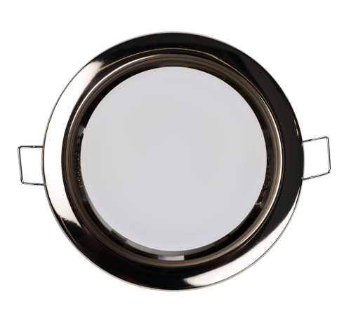 Светильник точечный встраиваемый под лампу ДВО PGX53 10639.7 15Вт GX53 IP20 никель глянцевый  1016805  Jazzway