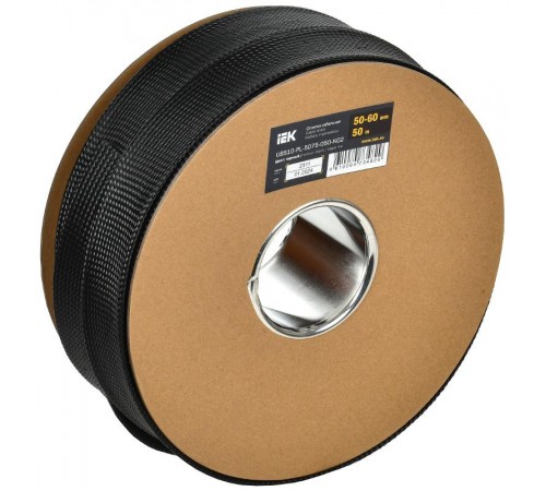 Оплетка кабельная 50-60мм полиэстер 50м черная   UBS10-PL-5075-050-K02  IEK