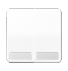 Клавиши для сдвоенных выключателей и кнопок с полем для надписи; белые  CD595NAWW  Jung