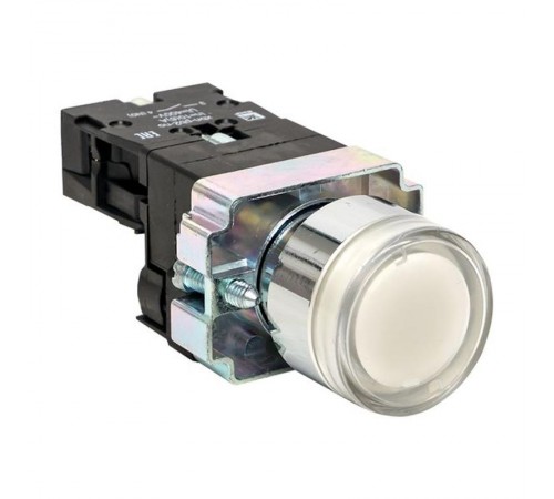 Кнопка BA21 с подстветкой 24В белая NO PROxima  xb2-bw21-24  EKF