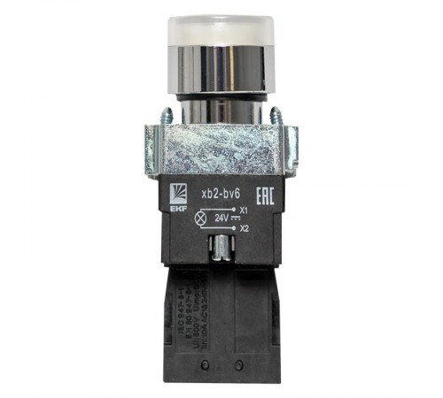 Кнопка BA21 с подстветкой 24В белая NO PROxima  xb2-bw21-24  EKF