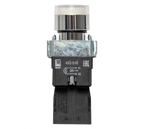 Кнопка BA21 с подстветкой 24В белая NO PROxima  xb2-bw21-24  EKF