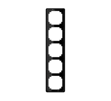 Рамка для вертикальной и горизонтальной установки, 5-кратная, черная  CDP585SW  Jung