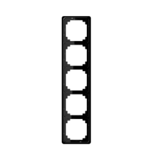 Рамка для вертикальной и горизонтальной установки, 5-кратная, черная  CDP585SW  Jung