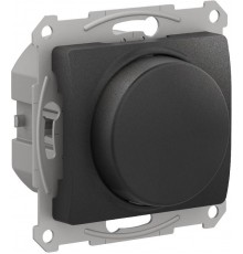 Glossa Антрацит Светорегулятор (диммер) повор-нажим LED RC 400Вт механизм  GSL000723  SE