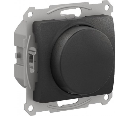 Glossa Антрацит Светорегулятор (диммер) повор-нажим LED RC 400Вт механизм  GSL000723  SE