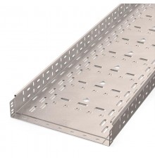 Лоток перфорированный Стандарт INOX (AISI 409) 400х80х3000 (1,0 мм) (6 м/уп)  PR16.2424  Промрукав