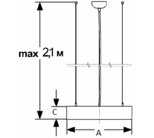 Светильник светодиодный CYCLE P LED 1500 WH 4000K  1101500920  Световые Технологии