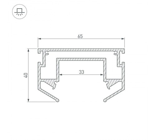 Профиль-держатель LGD-STRETCH-4TR-2000 (arlight, Алюминий)  033090  Arlight
