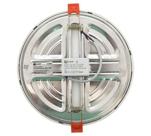 Светильник светодиодный встраиваемый ДВО 1007 14Вт 4000K IP20 Basic  DLL-1007-14-4000  EKF