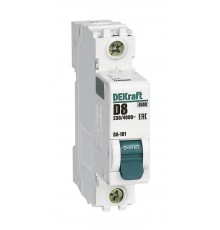 Выключатель автоматический однополюсный ВА-101 1Р 8А характеристика D 4,5кА  11155DEK  DEKraft