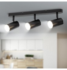 Светильник настенно-потолочный спот OL35-3 BK MR16 GU10 IP20 черный хром  Б0056366  ЭРА