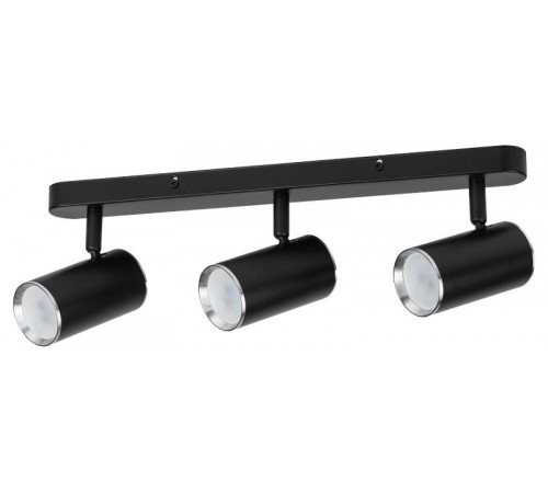 Светильник настенно-потолочный спот OL35-3 BK MR16 GU10 IP20 черный хром  Б0056366  ЭРА