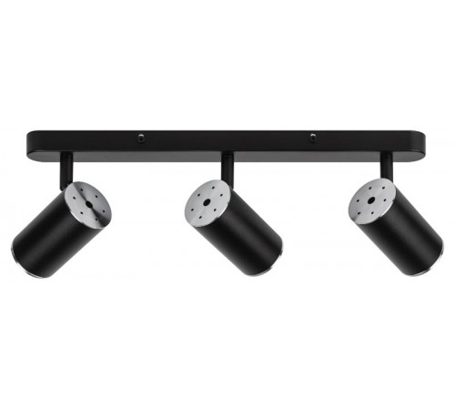 Светильник настенно-потолочный спот OL35-3 BK MR16 GU10 IP20 черный хром  Б0056366  ЭРА
