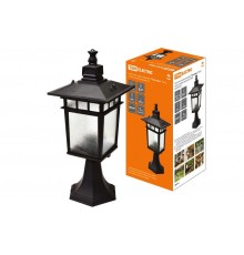 Светильник садово-парковый НПУ Тамплиеры 100Вт ЛН/КЛЛ/LED Е27 IP54 стойка, шагрень/черный  SQ0330-0325  TDM