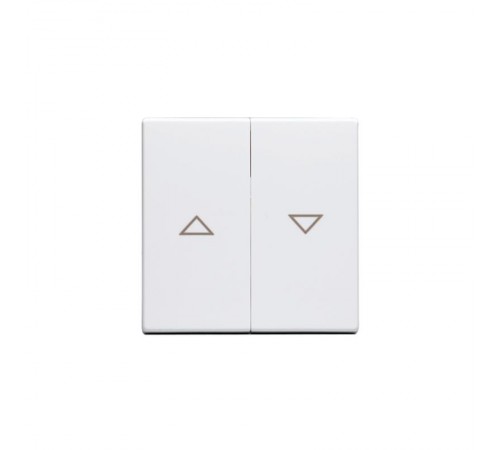 Клавиша для 2-клавишных выключателей/переключателей/кнопок с символом "??", глухая, Impressivo, белый  1785JA-84   2TKA000532G1  ABB