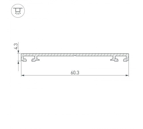 Профиль-держатель PHS-3X-BASE-H4.3-2000 ANOD  019869  Arlight