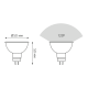 Лампа светодиодная LED 5Вт GU5.3 12В 2700К MR16  201505105  Gauss