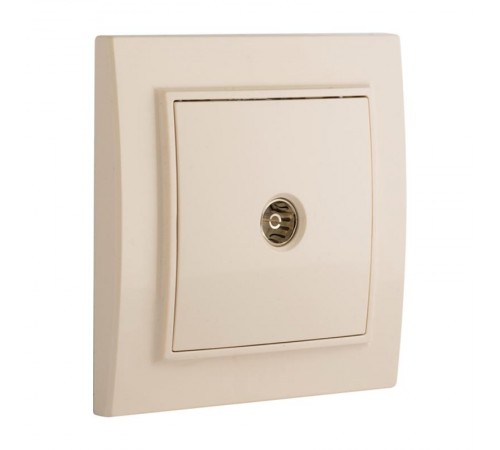 Розетка TV 1-мест. СП бежевый 75Ом 5-862МГц Минск EKFERA00-027-20EKF