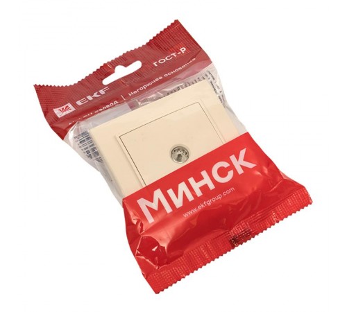 Розетка TV 1-мест. СП бежевый 75Ом 5-862МГц Минск EKFERA00-027-20EKF