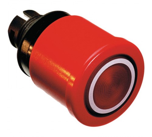 Кнопка MPMT3-11R ГРИБОК красная (только корпус) с подсветкой с у силенной фиксацией 40мм отпускание поворотом  1SFA611510R1101  ABB