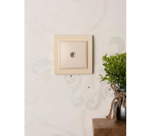 Розетка TV 1-мест. СП бежевый 75Ом 5-862МГц Минск EKFERA00-027-20EKF