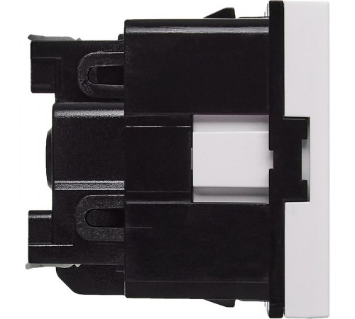 Розетка с заземлением, безвинтовые зажимы - без шторок 16А 250В - 90°- 2 модуля - белый  4521054  Daccord