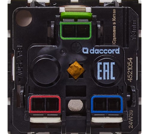 Розетка с заземлением, безвинтовые зажимы - без шторок 16А 250В - 90°- 2 модуля - белый  4521054  Daccord