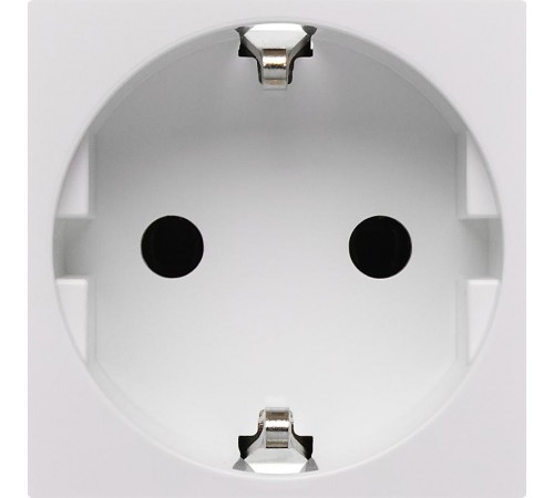 Розетка с заземлением, безвинтовые зажимы - без шторок 16А 250В - 90°- 2 модуля - белый  4521054  Daccord