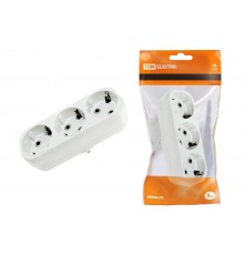 Блок на 3 гнезда 2П+З плоский 16А 250B   SQ1806-0033  TDM