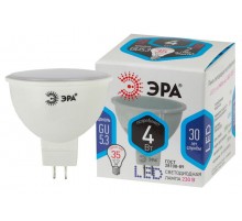 Лампа светодиодная LED 4Вт GU5.3 220В 4000К smd MR16 отражатель (рефлектор)  Б0017747  ЭРА