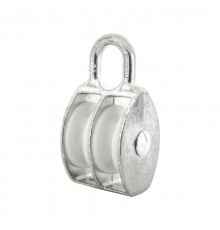 Блок для троса двойной оцинк. (нейлон.шкив) 40мм (1 шт) - ярлык ( 0,202 кг)  112732  Tech-KREP