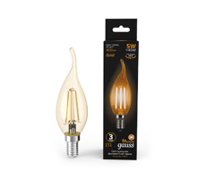 Лампа светодиодная LED 5Вт E14 220В 2700К свеча на ветру  104801005  Gauss