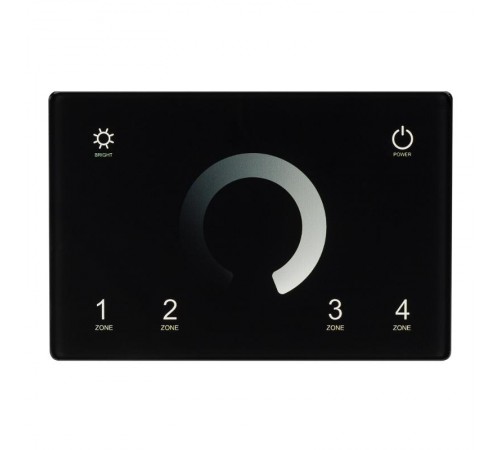 Панель Sens SMART-P79-DIM Black (230V, 4 зоны, 2.4G) (Arlight, IP20 Пластик, 5 лет)  028399  Arlight