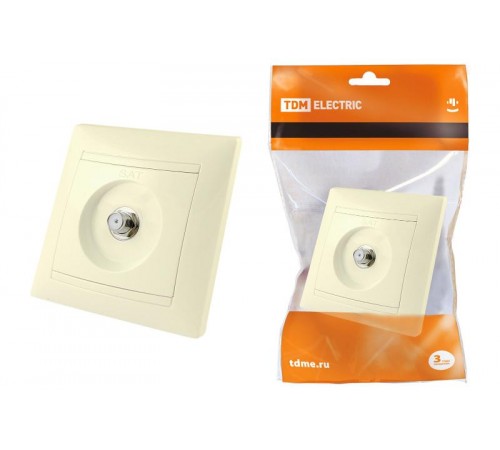 Розетка SAT (F-разъем) 0-2400МГц сл. кость "Лама"  SQ1815-0121  TDM