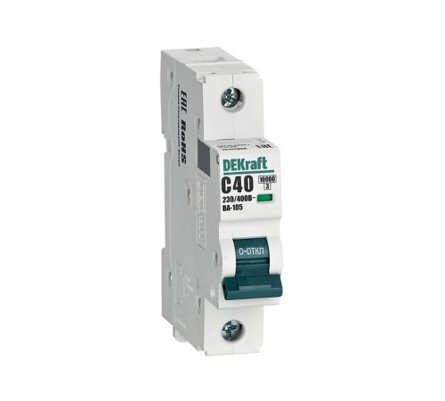 Выключатель автоматический  однополюсный ВА-105 40А C 10кА  13157DEK  DEKraft