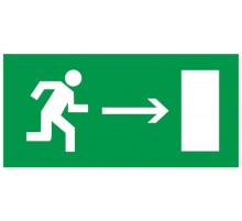 Пиктограмма (наклейка) . 100х50 мм "Напр.к эвак. выходу направо"  YPC30-105NEV-NAPR  IEK