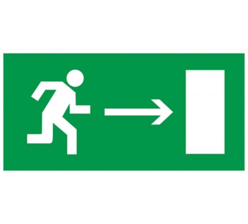 Пиктограмма (наклейка) . 100х50 мм "Напр.к эвак. выходу направо"  YPC30-105NEV-NAPR  IEK