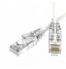 Патч-корд неэкранированный SLIM CAT6 U/UTP 4х2, 28 AWG, LSZH, белый, 1,5м  RN6UU4515WH-28  DKC