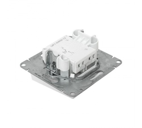 Механизм выключателя, одноклавишный, кнопочный, белый Эпика EKF  UP1-SWW-13  EKF