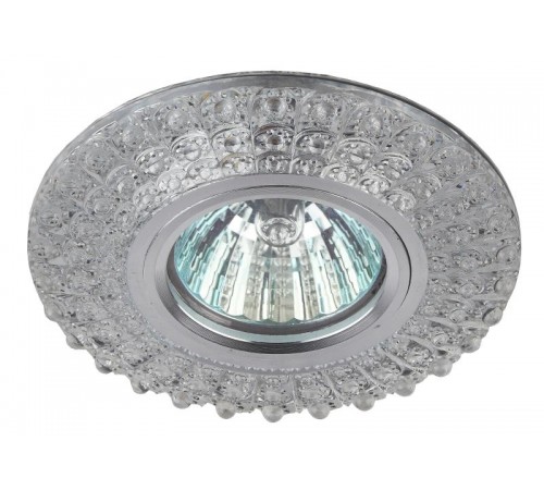 Светильник точечный встраиваемый DK LD2 MR16 7Вт GU5.3 прозрачный c голубой подсветкой  Б0019200  ЭРА