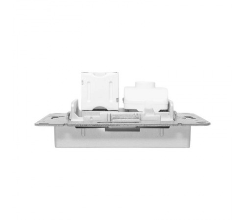 Механизм розетки TV+RJ45 (cat5), алюминий Эпика EKF  UP1-SOA-TV+RJ  EKF