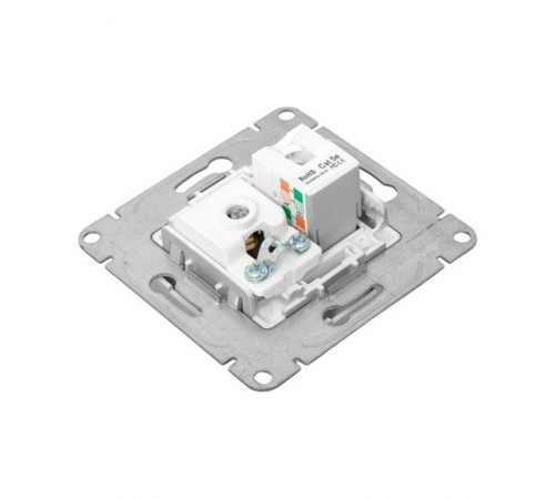 Механизм розетки TV+RJ45 (cat5), алюминий Эпика EKF  UP1-SOA-TV+RJ  EKF